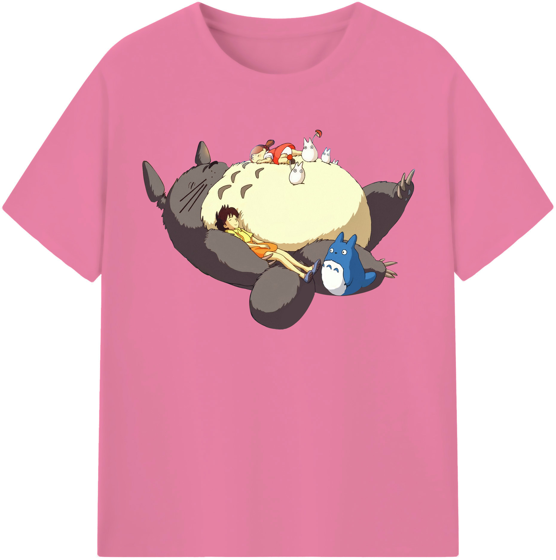 （画像用） となりのトトロ 草壁メイ 草壁サツキ My Neighbor Totoro Satsuki Kusakabe Mei Kusakabe 綿100％半袖Tシャツ（フロントプリント）